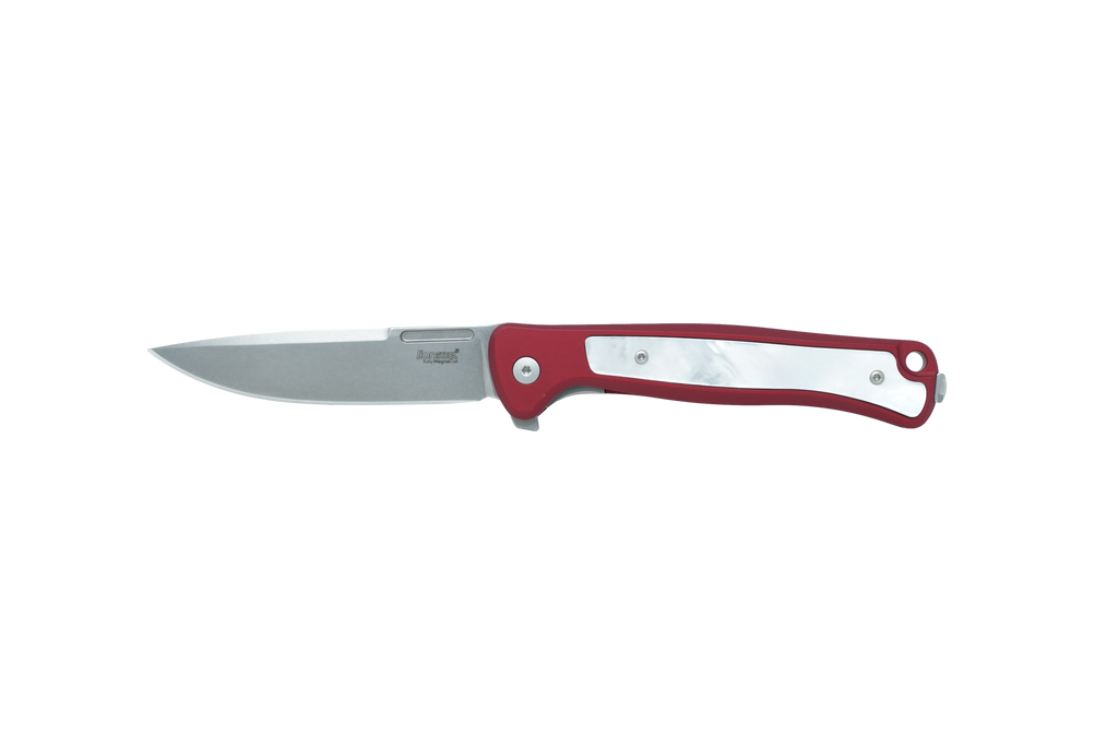 Lion Steel Skinny Alumnium Anodized Red with Presentaion Mother of Pearl