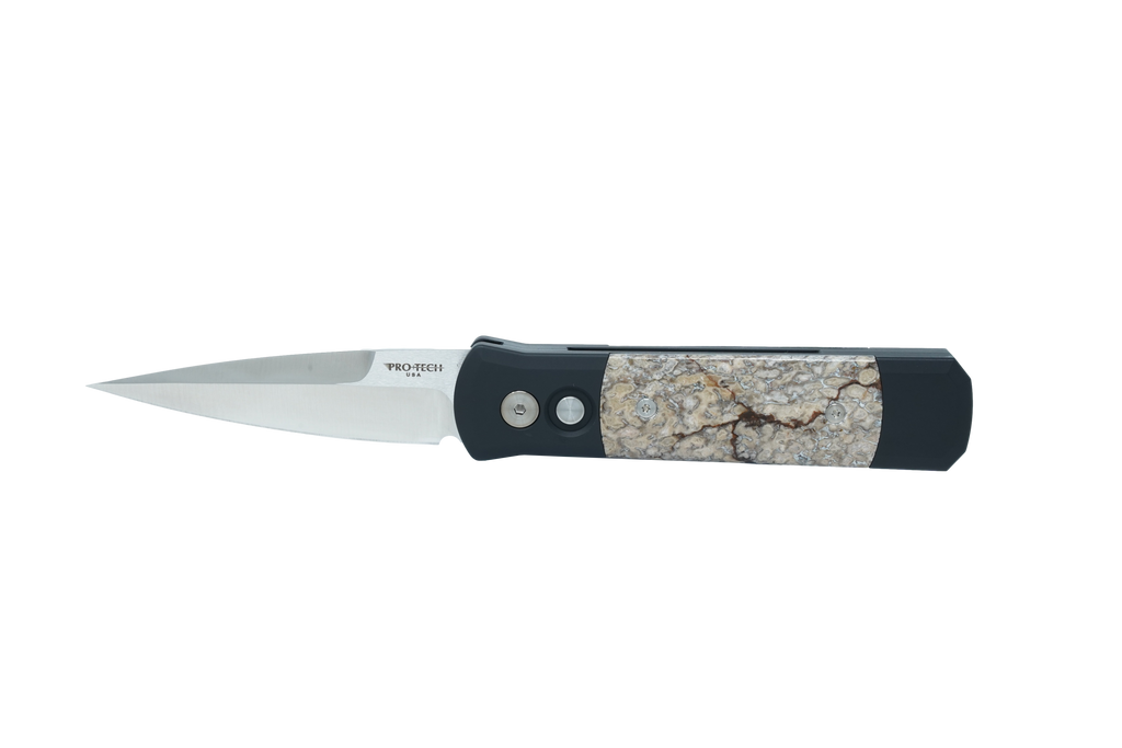Santa Fe Stoneworks × Pro-Tech Godson – Black Aluminum with Dinosaur Bone