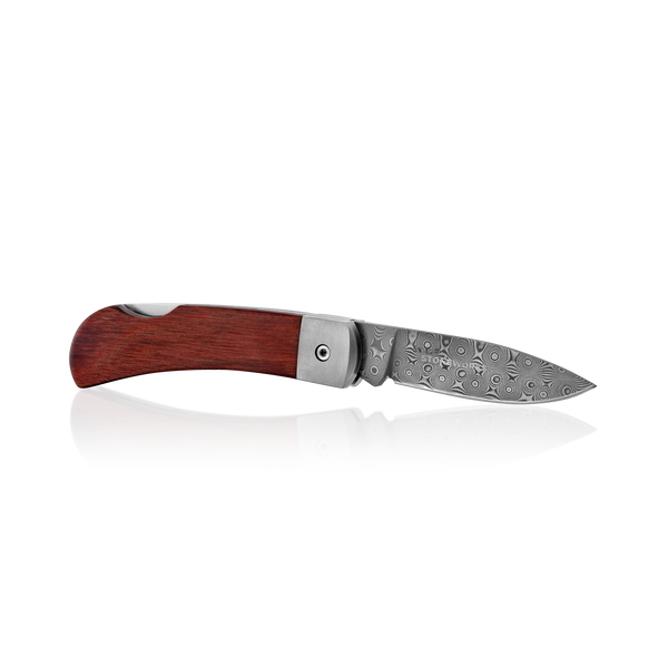 Titanium Damascus Collection Vein Turquoise 3" Lockback Knife