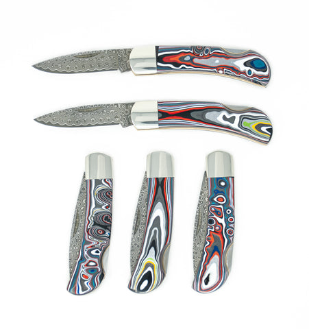 Fordite - Damascus 3" Lockback