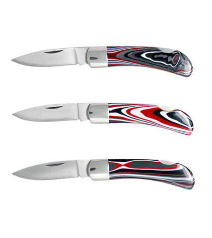 Fordite - 3" Lockback - Plain Blade