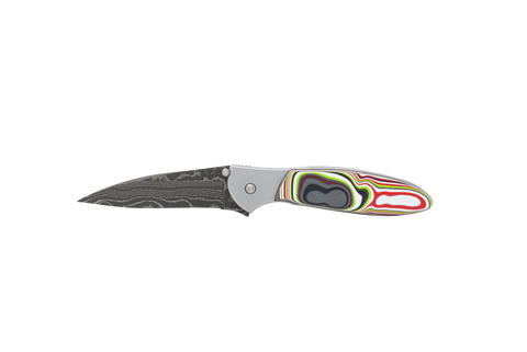 Damascus Blade Kershaw Leek- Fordite