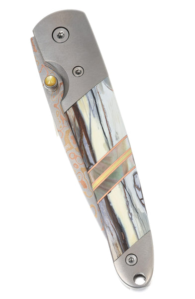 4" Copper & Brass Wave Liner Lock – White Mammoth Tusk