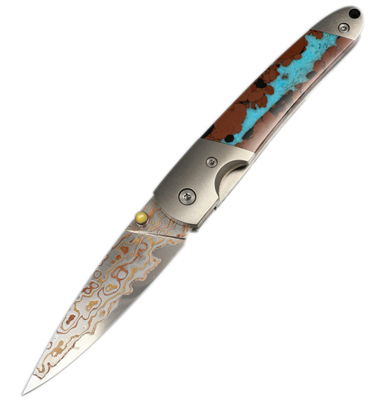 4" Copper & Brass Wave Liner Lock – Vein Turquoise