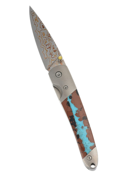 4" Copper & Brass Wave Liner Lock – Vein Turquoise