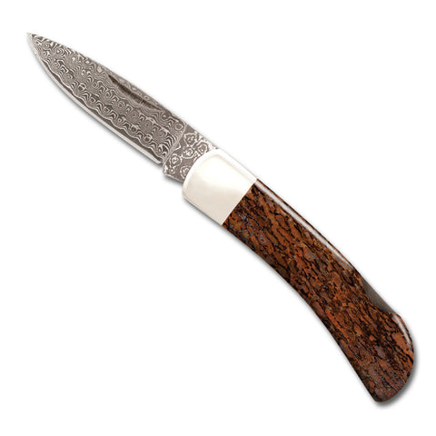 Damascus Fossilized Woolly Mammoth Bone Collection 3" Lockback