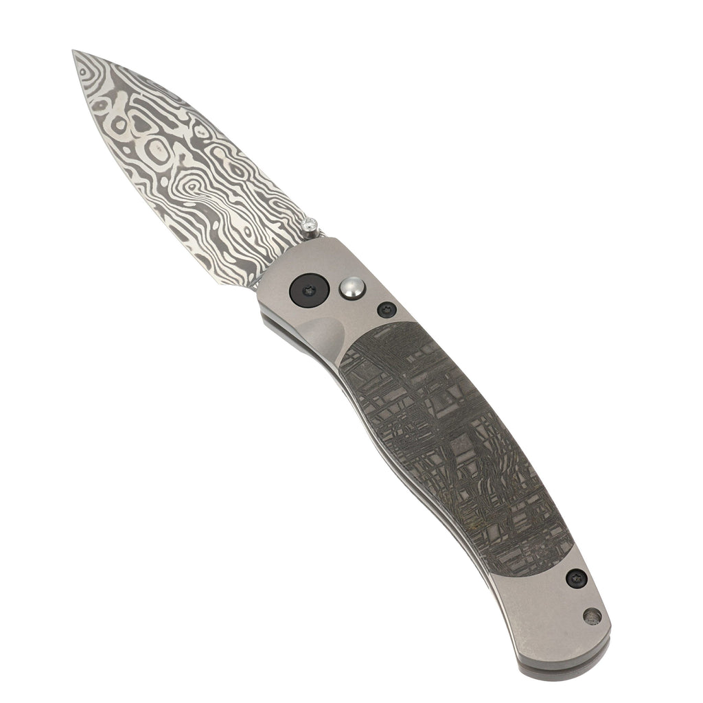 El Rey – Damasteel® Bi-Frost, Muonionalusta Meteorite & Diamond Thumb Stud