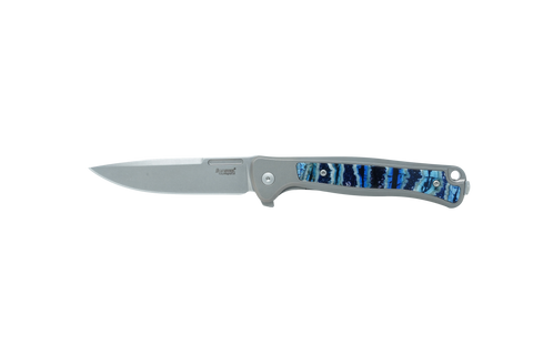 Lion Steel Skinny Titanium Frame with Blue Fossilized Mammoth Molar