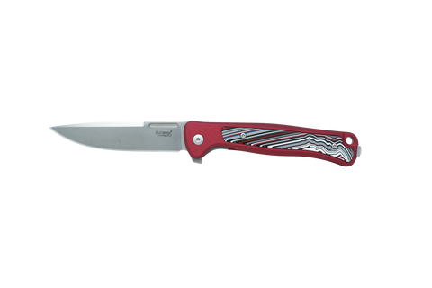 Lion Steel Skinny Aluminum Anodized Red with Fordite