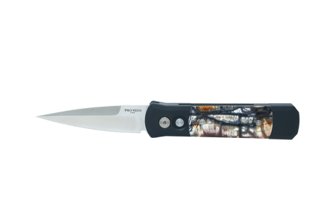 Santa Fe Stoneworks × Pro-Tech Godson – Black Aluminum with Fossilized Mammoth Tusk