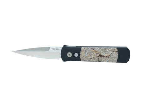 Santa Fe Stoneworks × Pro-Tech Godson – Black Aluminum with Dinosaur Bone