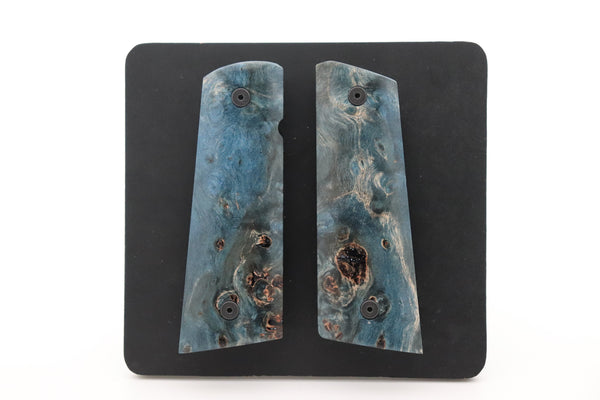 Poplar burl 1911 grip set full size