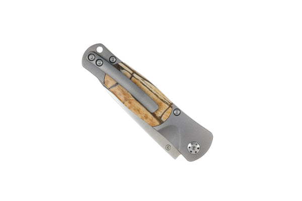 Tesoro Button Lock  VG-10 Stainless Steel | Fossilized Mammoth Tusk