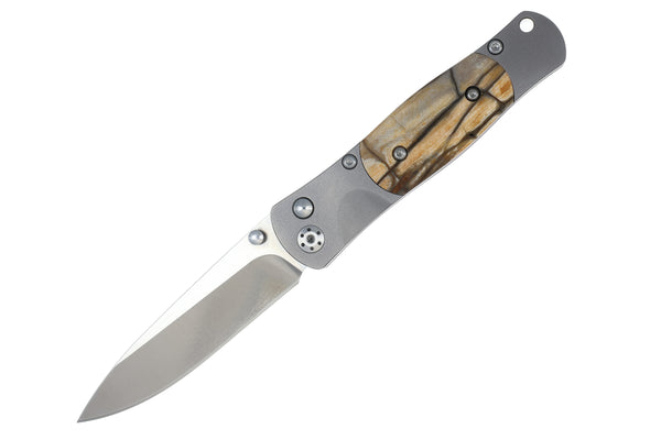 Tesoro Button Lock  VG-10 Stainless Steel | Fossilized Mammoth Tusk
