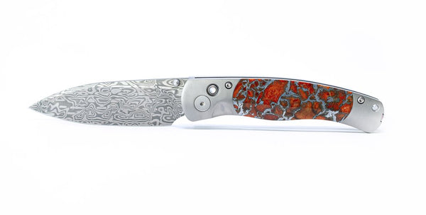 El Rey Damasteel Button Lock Collection W/Pocket Clip