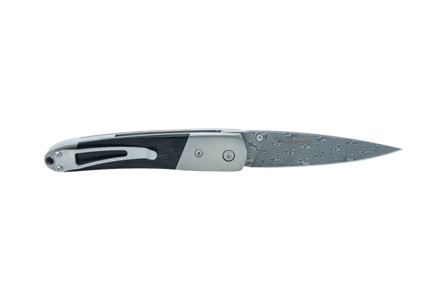 Titanium 4" Damascus Liner Lock Gemstone Exotics
