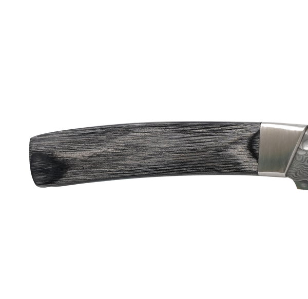 NEW Hammered Damascus Bread Knife and Mother of Pearl with Turquoise