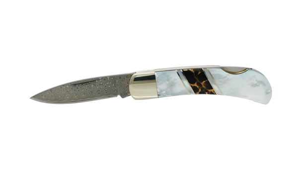 Jewelry Collection Mother of Pearl - Damascus - 3" Lockback